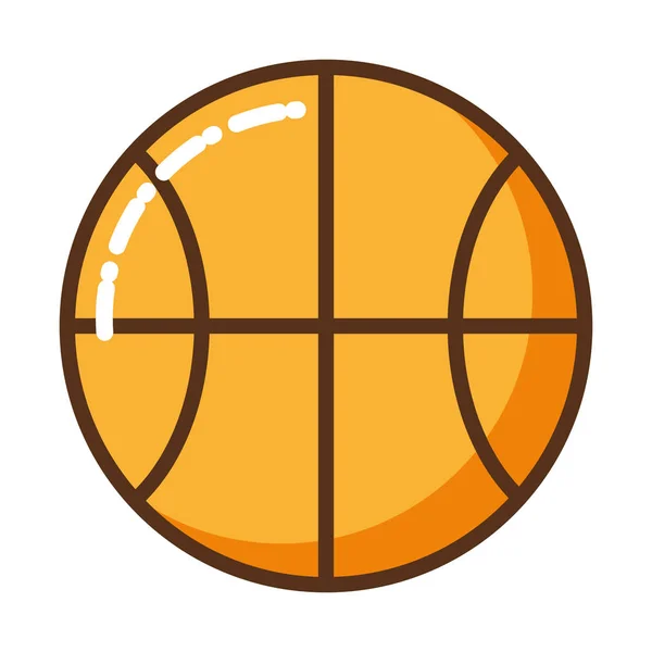 Ícone isolado de basquete bonito — Vetor de Stock