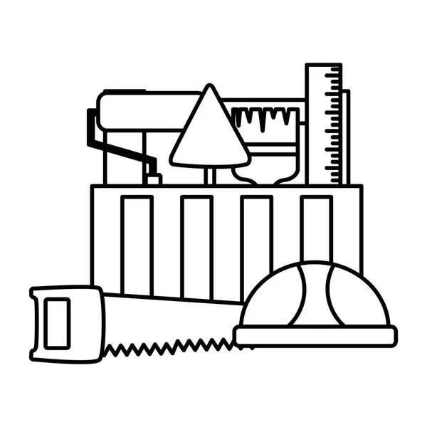 Werkzeugkasten-Bauwerkzeug — Stockvektor