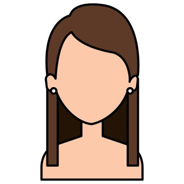 güzel ve genç kadın gömleksiz karakter