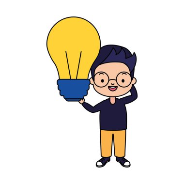 ampul ile okul çocuğu