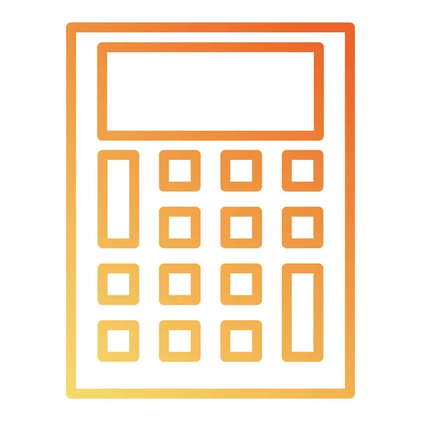 Calculatrice dispositif icône isolée — Image vectorielle