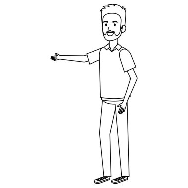 Sakallı genç adam Avatar karakteri