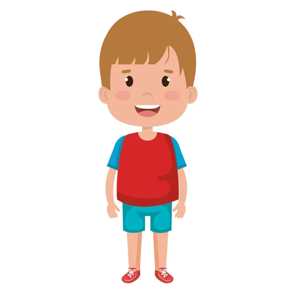 Счастливый характер маленького мальчика — стоковый вектор