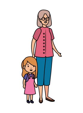 grandaughter ile sevimli büyükanne