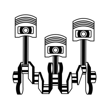 pistonlar krank mili içten yanmalı motor otomotiv sanayi