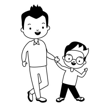 Baba ve oğul elele