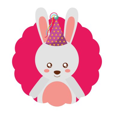 sevimli tavşan parti şapka doğum günü
