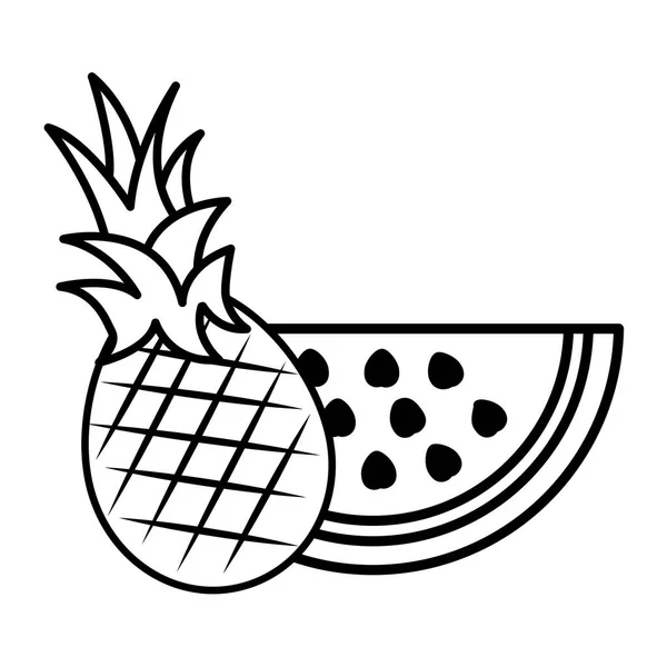 Frutas frescas ecológicas — Vector de stock