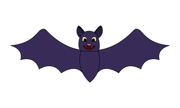 Halloween bat isolated icon — Stock Vector