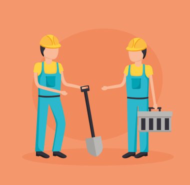 inşaat işçileri ekipmanları