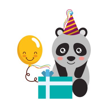 sevimli panda hediye balon kawaii doğum günü