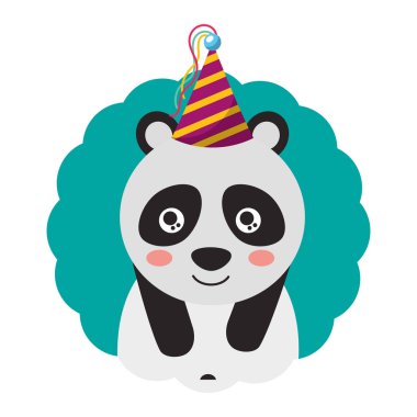 sevimli panda parti şapka doğum günü