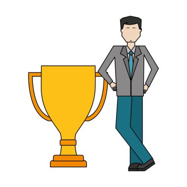 Kupa kupa avatar karakter ile işadamı