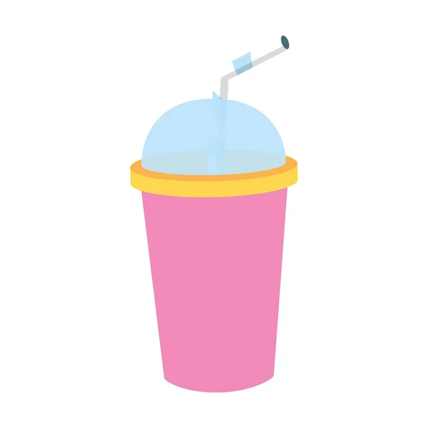 Tasse de soda avec paille — Image vectorielle