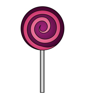 tatlı yuvarlak lolipop spiral simgesi