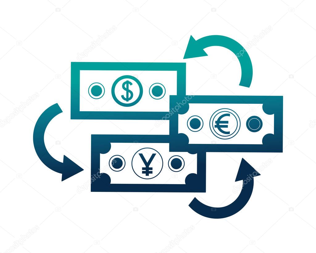 dollar euro and yen business bills