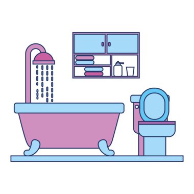 küvet duş tuvalet ve dolap banyo