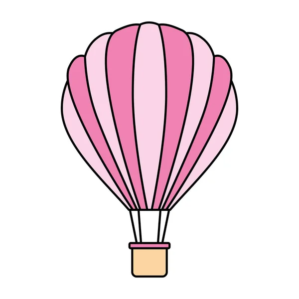 Ballon à air chaud sur fond blanc — Image vectorielle