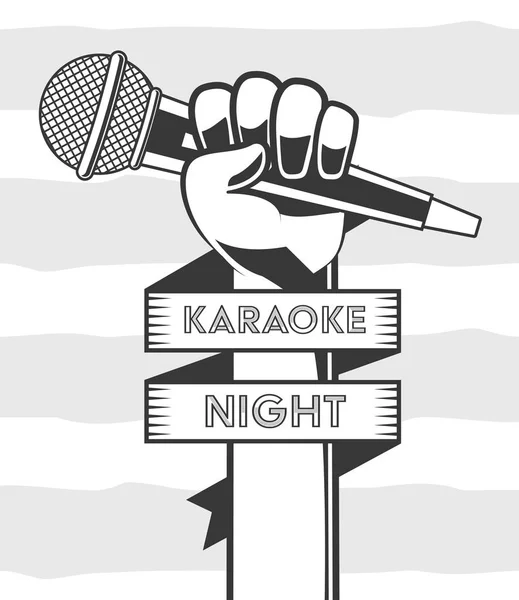 Karaoke estilo retro — Vetor de Stock