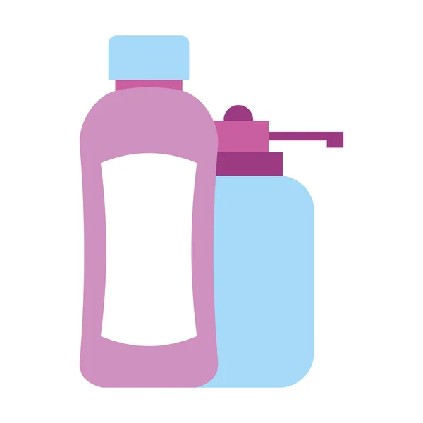 Shampoo-Flasche und Flüssigseife Badezimmer — Stockvektor