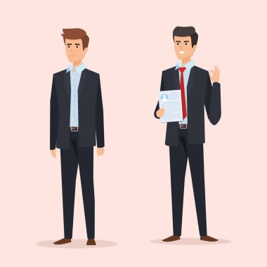 profesyonel zarif işadamları belgeleri ile execuitve