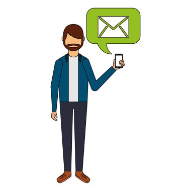 sakal adam e-posta ile Smartphone tutarak