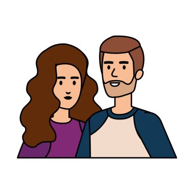 Genç çift avatarlar karakter