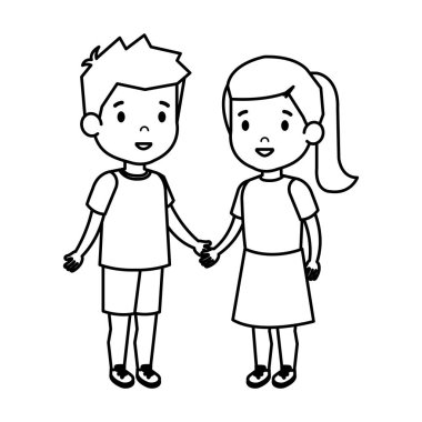 sevimli küçük çift çocuklar