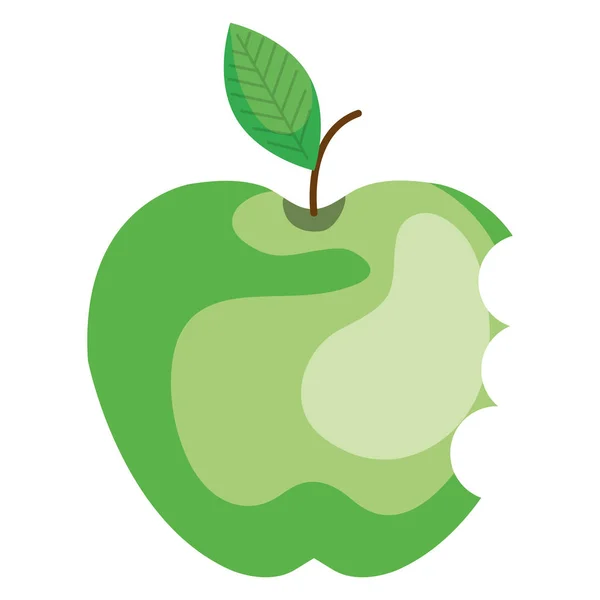 Ikona jablko s ikonou kousnutí — Stockový vektor