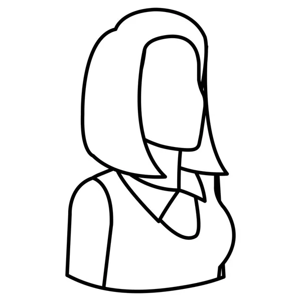 Mujer de negocios avatar carácter icono — Vector de stock