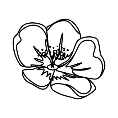 Sevimli çiçek dekoratif simgesi