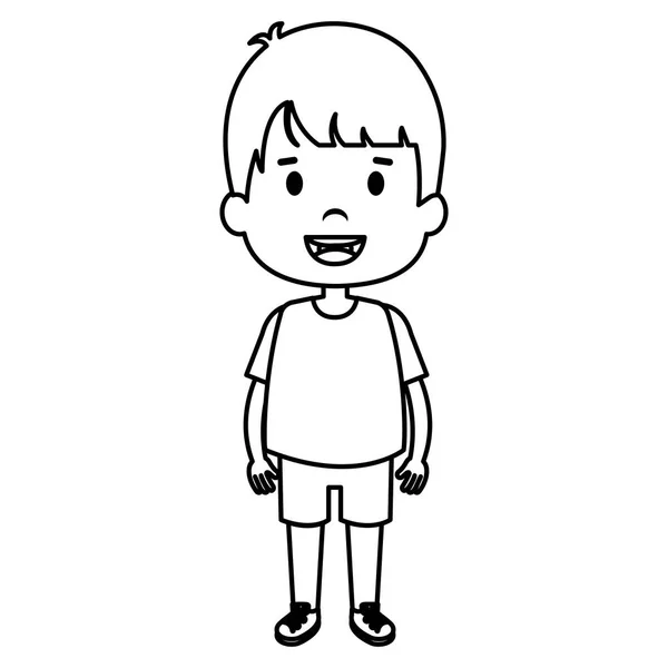 Personaje de niño feliz — Vector de stock