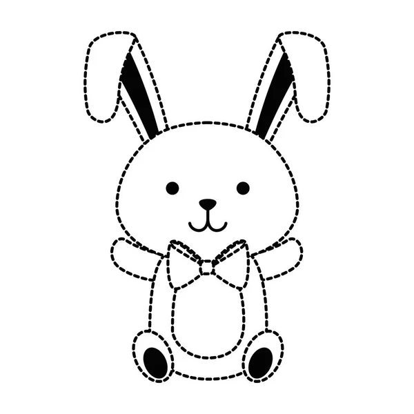 Sevimli tavşan Paskalya kutlama — Stok Vektör