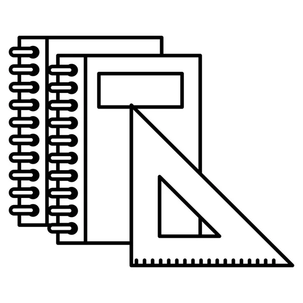 Школа зошитів з правилом — стоковий вектор