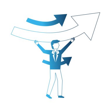 avatar karakteri kadar oklar ile işadamı