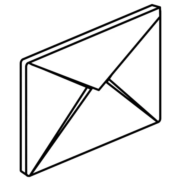 Sobre de correo icono isométrico — Vector de stock