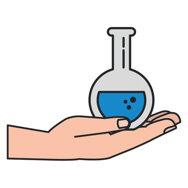 Handheben Röhrchen Test isoliert Symbol — Stockvektor
