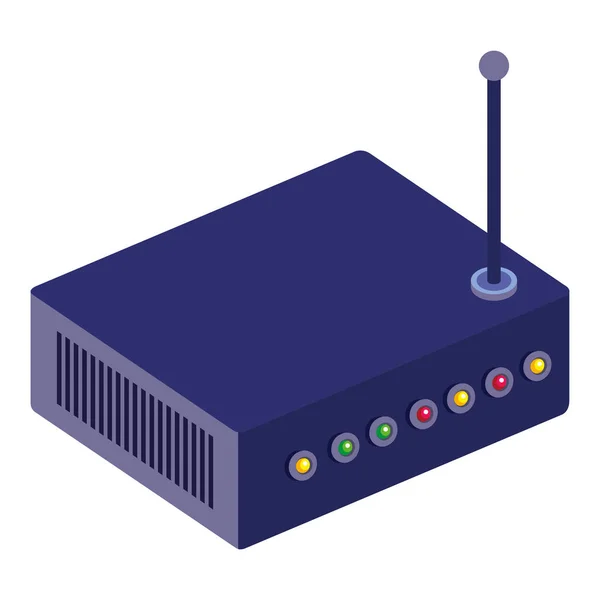Router device isometric icon — Stock Vector