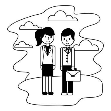 peyzaj avatar karakteri iş çift zarif