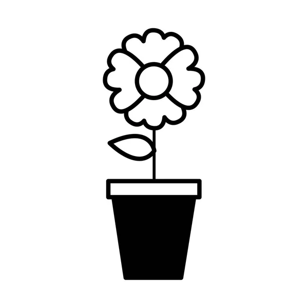 Decorazione fiore in vaso — Vettoriale Stock