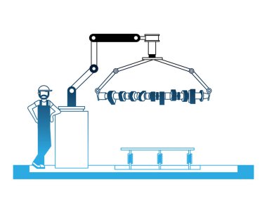 Operatör Fabrika otomotiv robotik kol marjbiyel