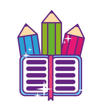 not defteri yalıtılmış simgesi ile kalem renkleri