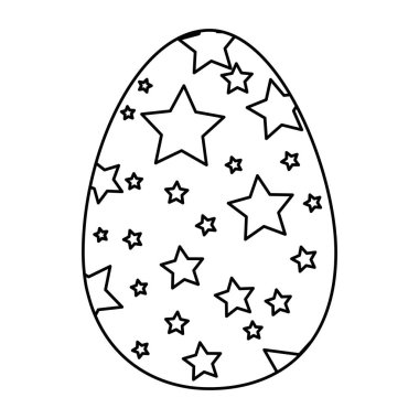 yıldızlar kutlama ile boyalı Paskalya yumurtası