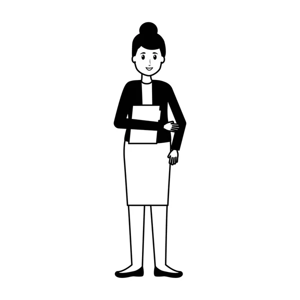 Femme personnage employé — Image vectorielle