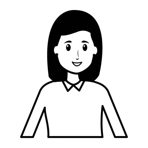 Vrouw avatar persoon — Stockvector