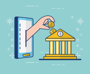 İnsanlar online bankacılık