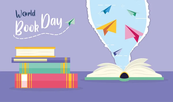 Παγκόσμια ημέρα βιβλίου — Διανυσματικό Αρχείο
