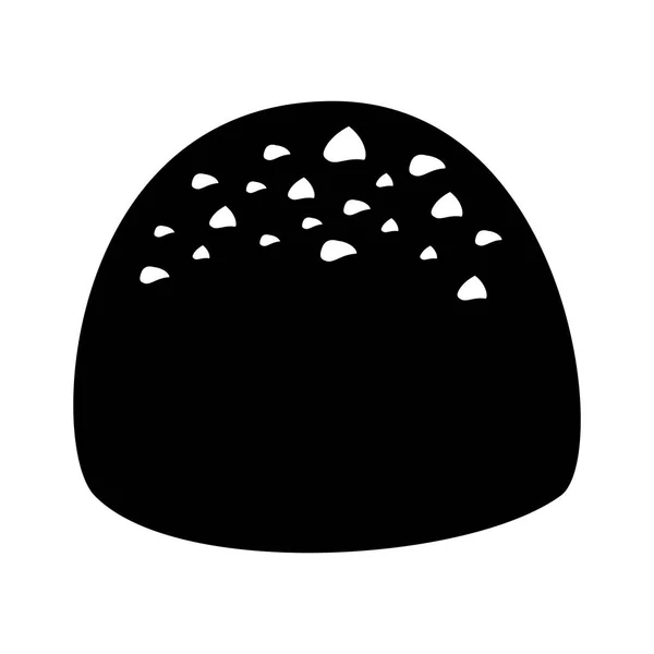 Caramelo dulce de chocolate icono aislado — Vector de stock