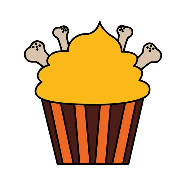 Buon Halloween cupcake — Vettoriale Stock