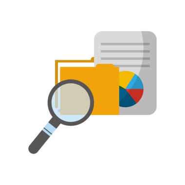 belge ve büyüteç ile klasör